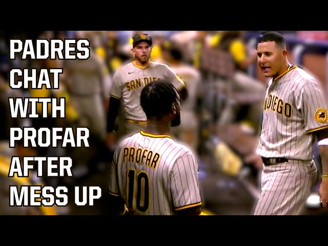 Padres talk to Profar after he allows runner to advance, a breakdown