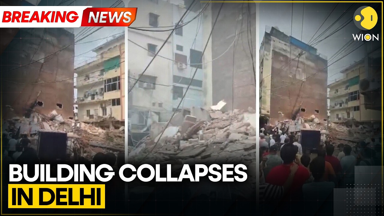 Building Collapses near Delhi's Satya Niketan, Several Feared Trapped | Breaking News