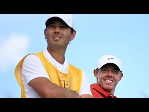 Rory McIlroy’s caddie Harry Diamond delights fans as Open contender sets the tone