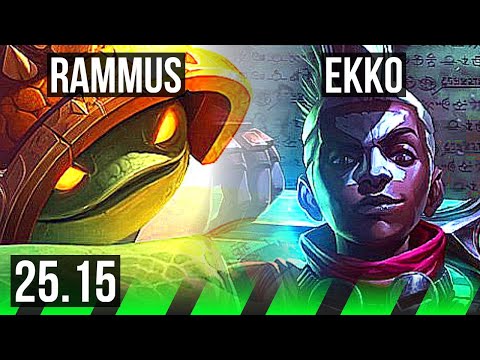 RAMMUS vs EKKO (JGL) | 6k comeback, 26k DMG | KR Master | 25.15