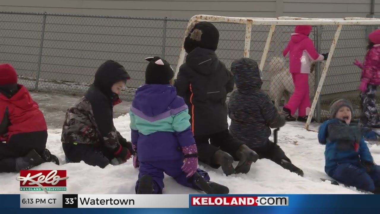 All City Elementary And Immersion Students Enjoying New Winter Playground Equipment