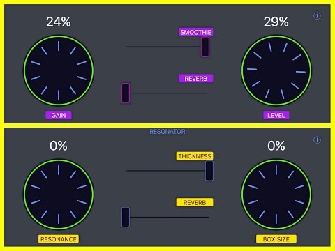 WARM DISTORTION & RESONATOR Audio Unit FX - Demo for the iPad