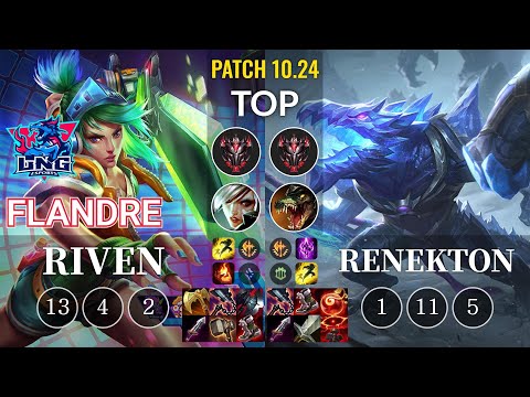 LNG Flandre Riven vs Renekton Top - KR Patch 10.24