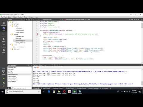 simple game in c++ using qt framework