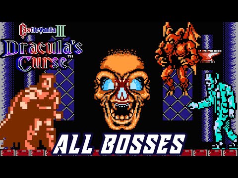 Castlevania III: Dracula's Curse (NES) - All Bosses [No Damage]