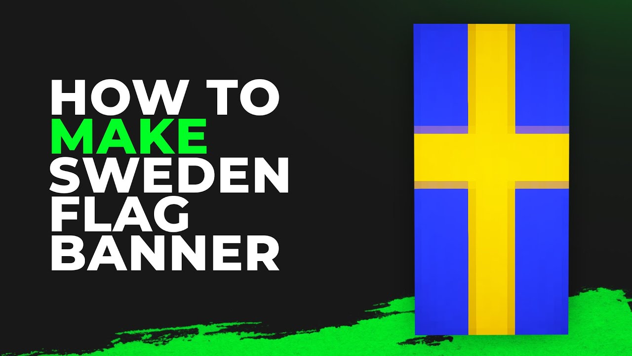 How to Make Sweden Flag Banner in Minecraft | Easy Banner Tutorial