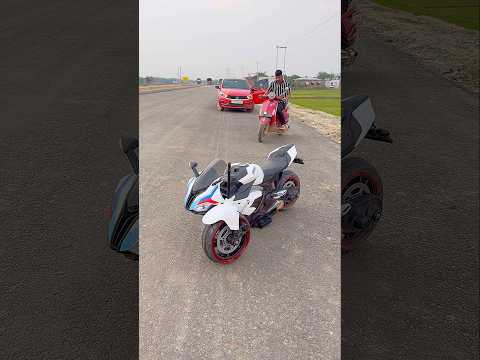 BMW S1000rr Bike & ola scooter 😲#bmw #ola #scooter