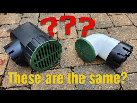 How are a catch basin and pop-up emitter the same?