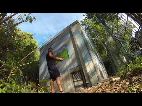 Wandmalerei Technikstationen DOKOM21