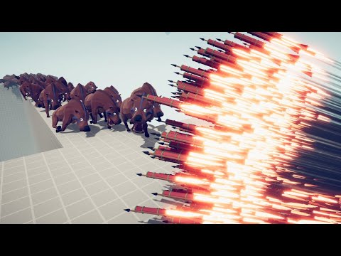 100 Daeodon vs TABS GODS Quick Test TABS Mod Totally Accurate Battle Simulator