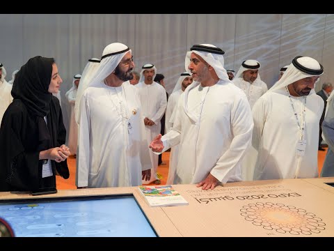 His Highness Sheikh Mohammed bin Rashid Al Maktoum-News-Mohammed bin Rashid visits ADSW 2020