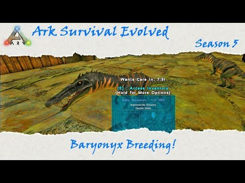Ark Survival Evolved S5E20: Baryonyx breeding and Imprinting!