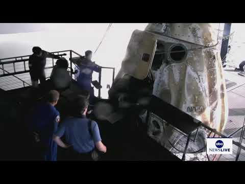 NASA SpaceX’s Crew-12 exits their Dragon spacecraft