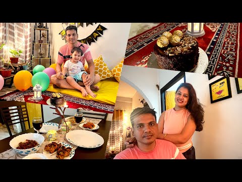 Anirban ka birthday || handmade cake|| candle light dinner|| super menu||