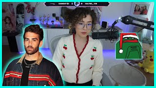 Pokimane reacts to Hasan defending her on her curly hair