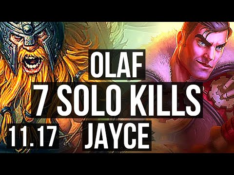 OLAF vs JAYCE (TOP) (DEFEAT) | 7 solo kills, 1.3M mastery, 300+ games | BR Master | v11.17