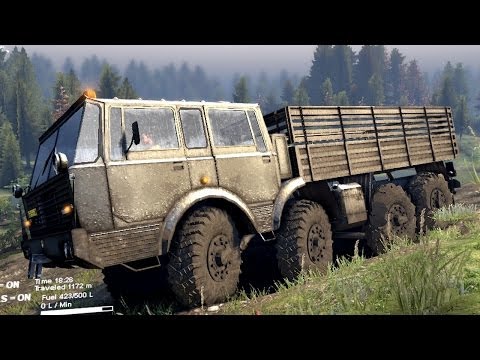 SPINTIRES 2014 - The Coast Map - Tatra 813 8x8 KOLOS Test Drive