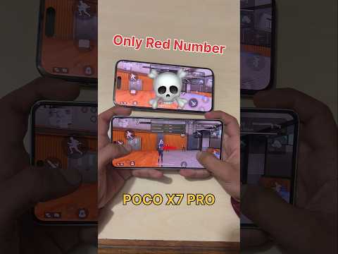 POCO X7 PRO 💀 ONLY RED NUMBER - FREEFIRE GAMING TEST #freefire #pocox7pro #120fps #headshot #shorts