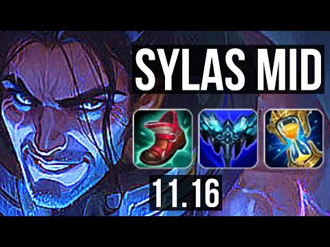 SYLAS vs LILLIA (MID) | 11/2/4, 400+ games, Godlike | KR Challenger | v11.16