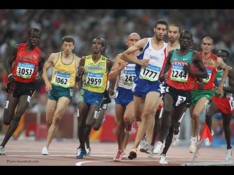 2008 Beijing Olympics- Brimin Kiprop Kipruto Kenya wins Mens 3000m steeplechase final.