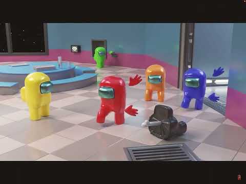 AMONG US baile de distracción - animación 3D