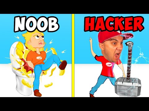 NOOB vs. PRO vs. HACKER In Prank Master 3D! - YouTube