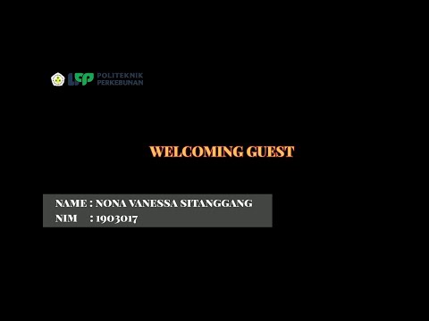 Welcoming guest#Nona Vanessa Sitanggang#1903017#Accounting