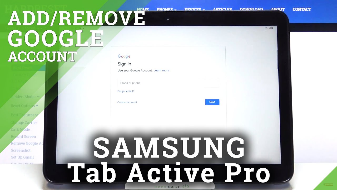 How to Add & Remove Google Account in SAMSUNG Galaxy Tab Active Pro – Manage Google Services