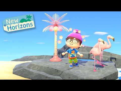 Animal Crossing New Horizons - Mini Flamingo Build LOL (Lets Play Ep 13)