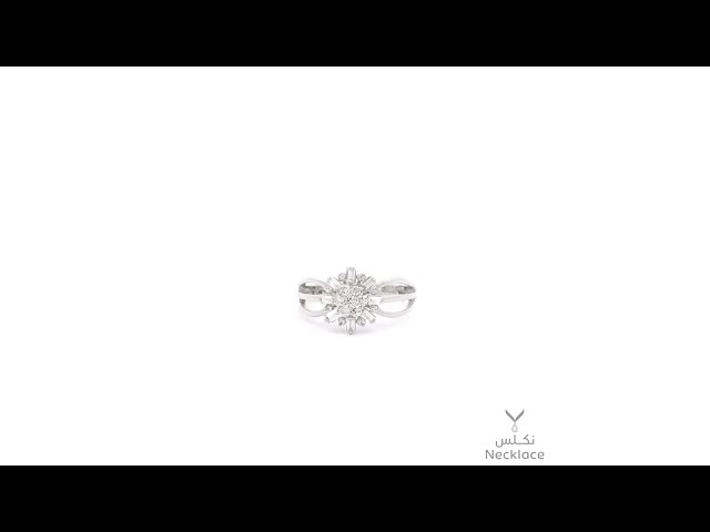 خاتم ذهب أبيض عيار 18 الفاره (RN.5230)