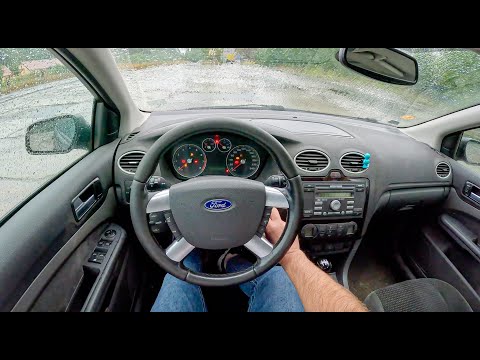 2006  Ford Focus  Mk2  Sedan  [1.6 Duratec Ti-VCT 115HP] |0-100| POV Test Drive #1862 Joe Black