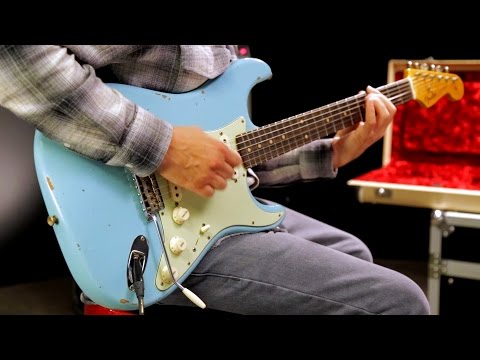 Fender Custom Shop 1960 Stratocaster Relic Electric Guitar, Aged Daphne Blue