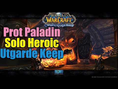 Solo Heroic Utgarde Keep Prot Paladin POV - WotLK Classic