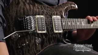 Video thumbnail for PRS Custom 24 Quilted Maple 10-Top Electric Guitar with Floyd Rose Grey Black Ebony Fretboard by Musician's Friend