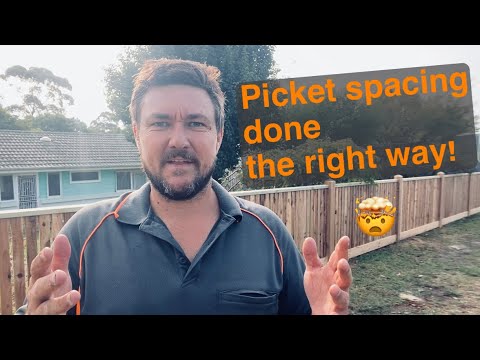 Part of a video titled How to make perfect fence picket spacing - YouTube