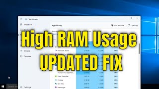 How To Fix High Memory/RAM Usage In Windows 10