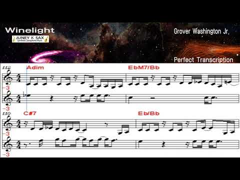 Winelight (Grover Washington Jr) - Alto Saxophone Perfect Transcription