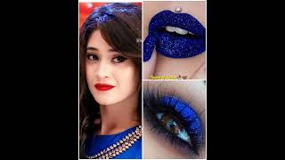 Shivangi joshi same colour dress with lips and eye