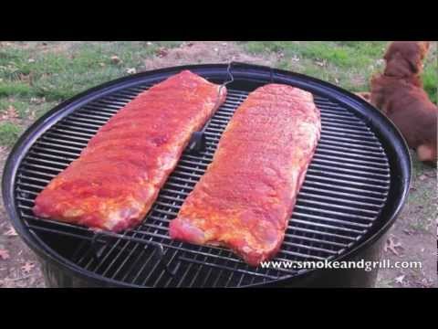 The 'Snake Method' of Lighting Charcoal on a Weber Smokey Mountain - BBQ Rib Cook