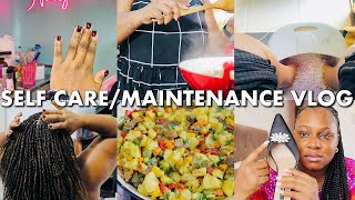 A SELF-CARE MAINTENANCE VLOG + I MADE A NEW MEAL FOR THE FIRST TIME