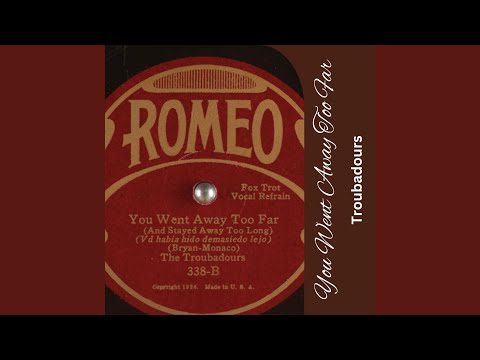 You Went Away Too Far