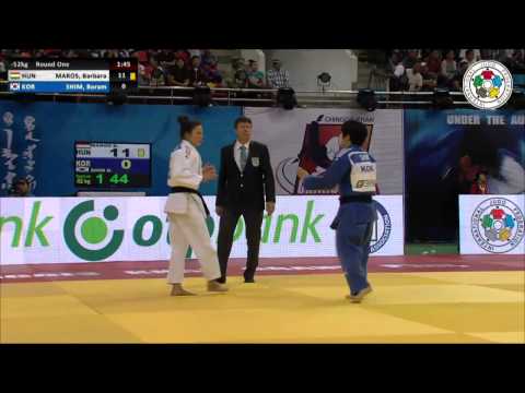 Barbara MAROS (HUN) Vs Boram SHIM (KOR) - Judo Grand Prix Ulaanbaatar 2014 [-52kg]