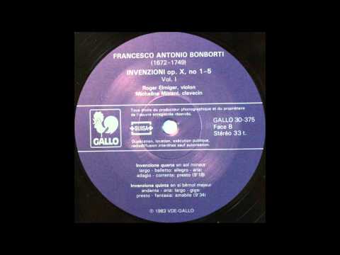 BONPORTI, Invenzioni Opus X No 1   No,5, SIDE 1