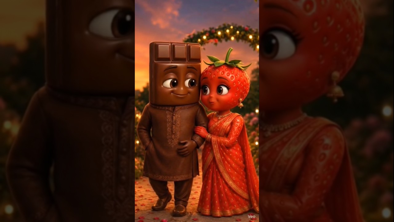 स्ट्रॉबेरी और केक की अनोखी दोस्ती ❤️ | Emotional 3D Cartoon Story #shorts