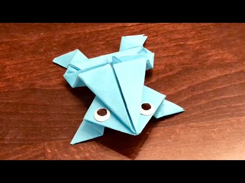 Hüpfenden Origami Frosch falten