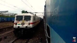 preview picture of video 'Sudden Halt with Crippy Sound of HYB-NDLS 12723 TELANGANA EXPRESS at Majri'