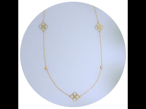 Colier Aur Galben 14 k cu Elemente Geometrice - Eleganta Delicata si Echilibru