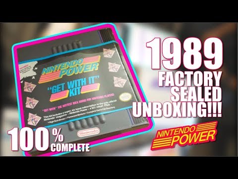 Unboxing 1989 Factory Sealed Nintendo Power "Get With It Kit" (100% Complete)
