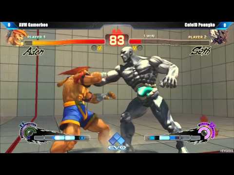 SSF4 AE EVO 2013 SEMIFINALS AVM Gamerbee (ADON) vs CafeID Poongko (SETH)