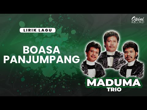 Trio Maduma - Boasa Pajumpang (VIdeo Lirik)